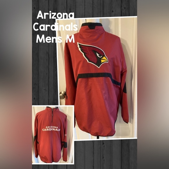 Arizona Cardinals quarterback zip up jacket men’s M Reebok - Picture 1 of 10